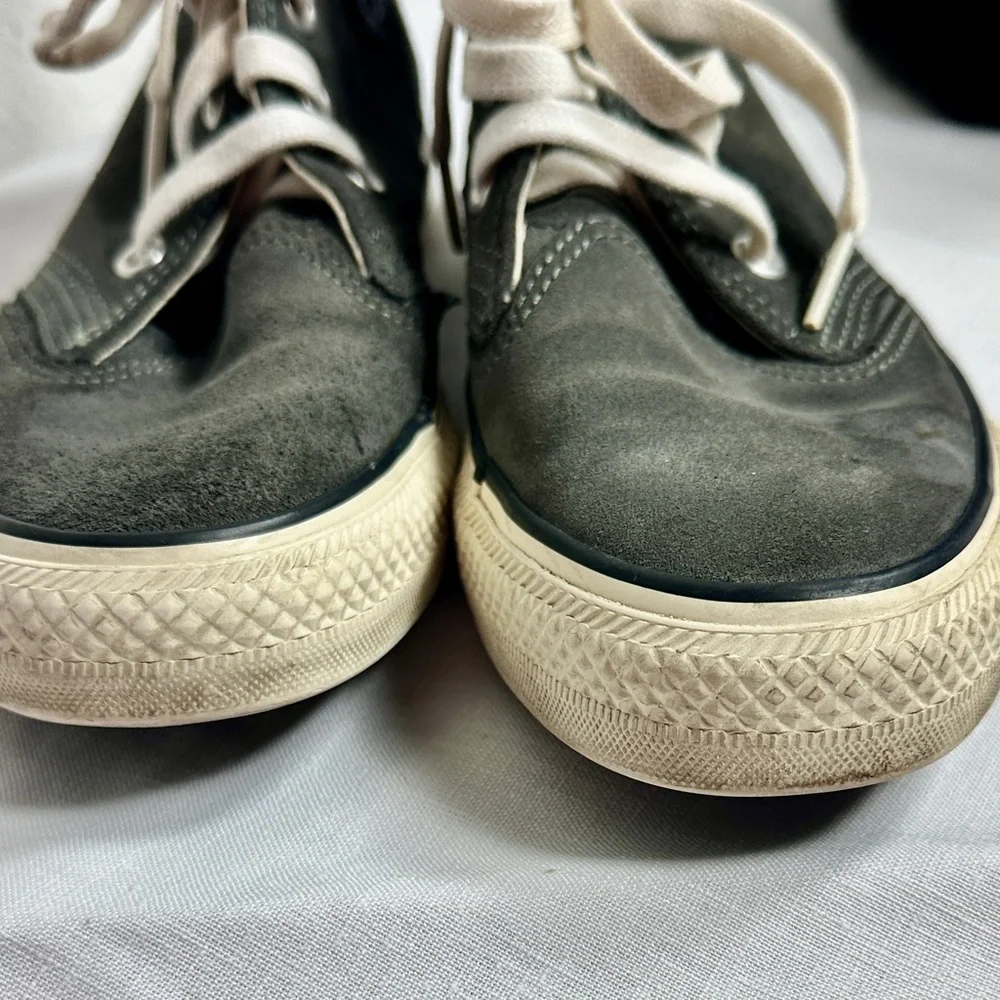CONVERSE ALL-STAR Chuck Taylor High-Tops Grey Suede Black Logo W-7 M-5 Unisex - Picture 10 of 12